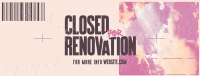 Grunge Closed Renovation Facebook Cover Image Preview