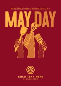 Celebrate Our Heroes on May Day Poster Design