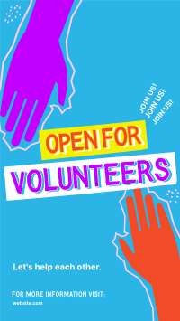 Volunteer Helping Hands Instagram Story