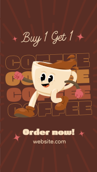 Coffee Caffeine Facebook Story Design