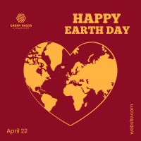 Heart-shaped Earth Instagram Post Image Preview