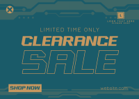 Techno Clearance Sale Postcard