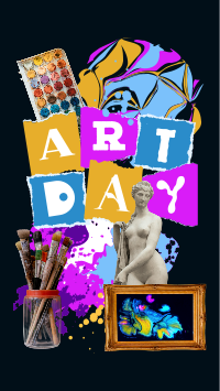 Art Day Collage Facebook Story