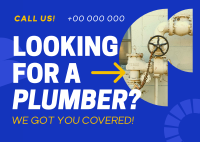 Plumbing Expert Hire Postcard Image Preview