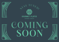 Coming Soon Art Deco Postcard