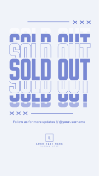Sold Out Announcement Instagram Story
