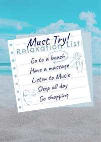 Beach Relaxation List Poster