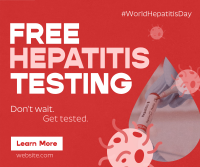 Textured Hepatitis Testing Facebook Post Design