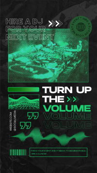 Volume Up Hire DJ Instagram Story Design