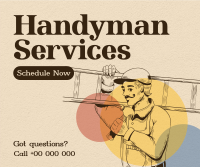 Rustic Handyman Service Facebook Post