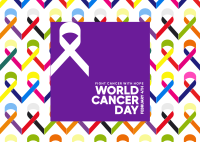 Cancer Day Ribbons Postcard