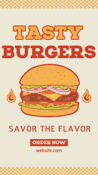 Vintage Tasty Burger Instagram Story Design