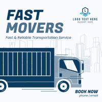 Long Truck Movers Instagram Post Design