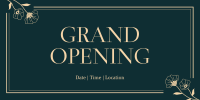 Grand Opening Elegant Floral Twitter Post