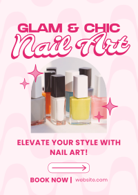 Quirky Nail Art Poster