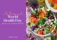 Minimalist World Health Day Greeting Postcard