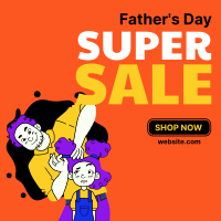 Tie My Hair Dad Sale Instagram Post Design