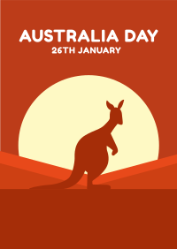 Kangaroo Silhouette Flyer