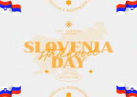 Minimalist Slovenia Statehood Day Postcard