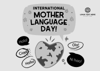 World Mother Language Postcard