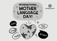 World Mother Language Postcard Image Preview