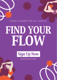 Feminine Yoga Class Poster