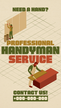 Isometric Handyman Services Instagram Reel Image Preview