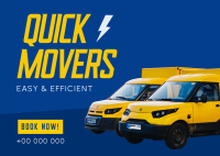 Quick Movers Postcard