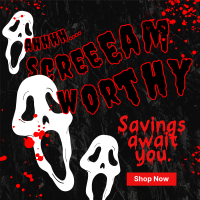 Scream Worthy Discount Instagram Post