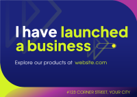 Business Launch Announcement Postcard