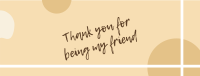 Thank you friend greeting Facebook Cover