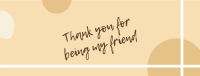 Thank you friend greeting Facebook Cover Image Preview