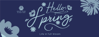 Hello Spring Greeting Facebook Cover Image Preview