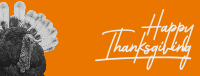 Orange Thanksgiving Turkey Facebook Cover