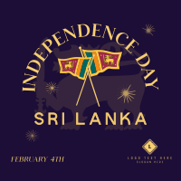 Sri Lanka Independence Badge Instagram Post