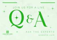 Simple Question & Answer Postcard Design