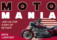 Moto Mania Rough Postcard