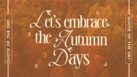 Trendy Autumn Greeting Facebook Event Cover