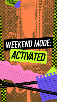 Retro Weekend Mode TikTok Video Design