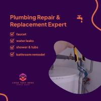 Plumbing Repair Service Instagram Post Design