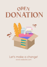 Open Donation Poster