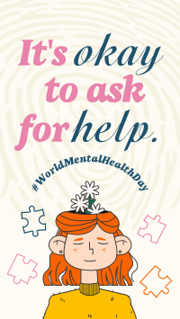 Ask Help Mental Health Facebook Story Design