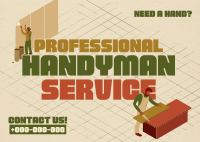 Isometric Handyman Services Postcard
