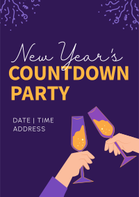 Cheers To New Year Countdown Flyer