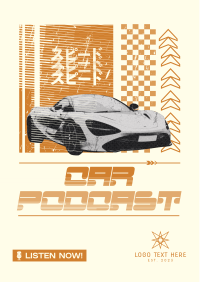 Grunge Car Podcast Flyer