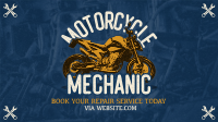 Retro Motorcycle Mechanic Animation