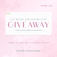 Elegant Chic Giveaway Linkedin Post Design