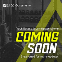 Coming Soon Fitness Gym Teaser Linkedin Post Design