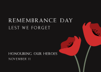 Remembrance Day Postcard