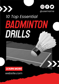 Badminton O’ Clock Poster